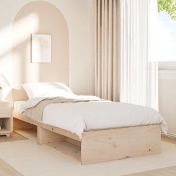 vidaXL Slaapbank met matras 90x200 cm massief grenenhout