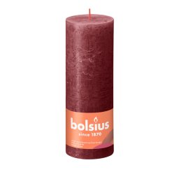 Bolsius Rustiek Stompkaars Red Velvet 190/68