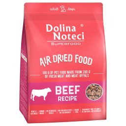 1kg Dolina Noteci Superfood Adult Dry Dog Food met Rundvlees Droogvoer voor honden