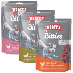 3 Smaken RINTI Extra Bitties in 12 x 100 g Voordeelpakket! - 12 x 100 g