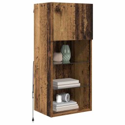 vidaXL Wandgemonteerd tv-meubel 40,5 x 30 x 90 cm Oudhout Bewerkt hout