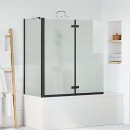 vidaXL Douche Omhulsel Zwart 120 x 68 x 130 cm ESG-glas en aluminium