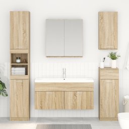 vidaXL Wastafelkast Sonoma Eiken Bewerkt hout