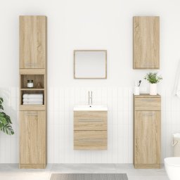 vidaXL Wastafelkast Sonoma Eiken 38,5 x 41 x 48 cm Bewerkt hout