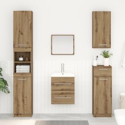 vidaXL Wastafelkast Artisan Eiken 38,5 x 41 x 48 cm Bewerkt hout