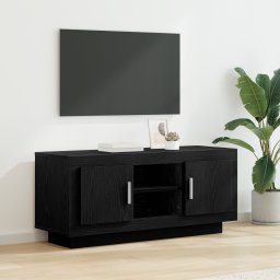 vidaXL TV-kast 102 x 35 x 45 cm Zwart Eiken Bewerkt hout