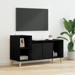 vidaXL TV-kast 100 x 35 x 55 cm Zwart Eiken Bewerkt hout
