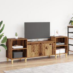 vidaXL TV-kast 160 x 35 x 55 cm Oud Hout Bewerkt hout