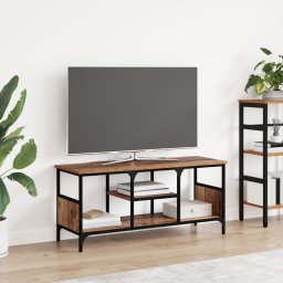 vidaXL TV-kast Oud Hout 100 x 35 x 45 cm Gemonteerd hout en ijzer