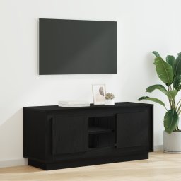 vidaXL TV-kast 102 x 35 x 45 cm Zwart Eiken Bewerkt hout