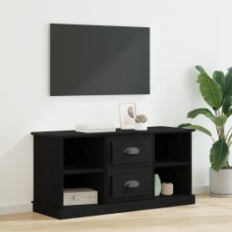 vidaXL TV-kast 99,5 x 35,5 x 48 cm Zwart Eiken Bewerkt hout