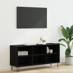 vidaXL TV-kast 103,5 x 30 x 50 cm Zwart Eiken Bewerkt hout