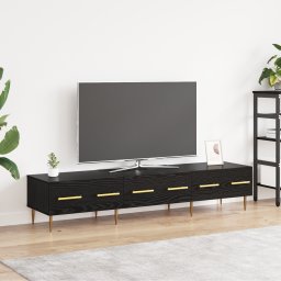 vidaXL TV-kast 150 x 36 x 30 cm Zwart Eiken Bewerkt hout