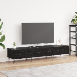 vidaXL TV-kast 150 x 36 x 30 cm Zwart eiken Bewerkt hout