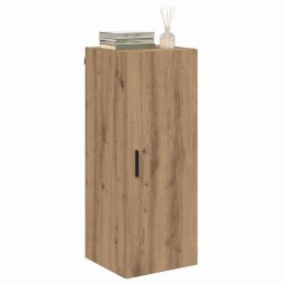vidaXL Wandkast Artisan Eiken 34,5 x 34 x 90 cm Bewerkt hout
