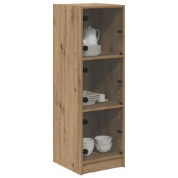 vidaXL Highboard Artisan Eiken 35 x 37 x 109 cm Bewerkt hout
