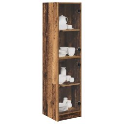 vidaXL Highboard Oud Hout 35 x 37 x 142 cm Bewerkt hout