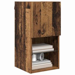 vidaXL Wandgemonteerd tv-meubel 30,5 x 30 x 60 cm Oudhout Bewerkt hout