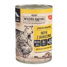Wiejska Zagroda Dog 12 x 400 g - Kalkoen & Lam