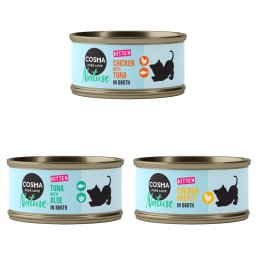6x70g Nature Kitten Mix (3 verschillende smaken) Cosma Kattenvoer