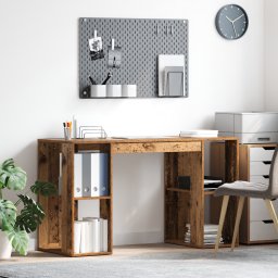 vidaXL Bureau Oud Hout Bewerkt hout 130 x 50.5 x 75 cm