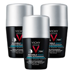 Vichy Homme 72H Invisible Resist Detranspirant 0% Alcohol Multiverpakking