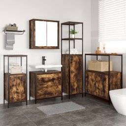 vidaXL Badkamermeubelset 5 st Bruin 36 x 35 x 165 cm Bewerkt hout
