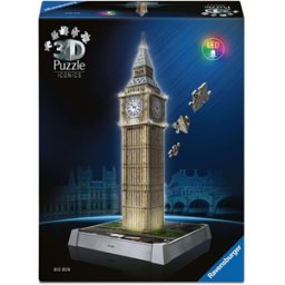 Iconics 3D Puzzel - Big Ben with Lights (216 stukjes)