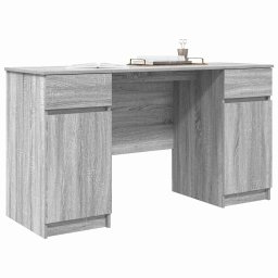 vidaXL Bureau Grijs sonoma 140 x 49 x 76 cm Bewerkt hout