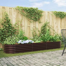 vidaXL Verhoogd bed Bruin 320 x 80 x 44 cm Staal
