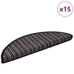 vidaXL Zelfklevende Trapmatten 15 st 56 x 17 x 3 cm Non-Slip Antraciet