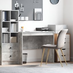 vidaXL Bureau Beton Grijs 90 x 50 x 76 cm