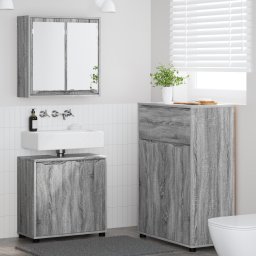vidaXL Badkamermeubelset 3 st Grijs Sonoma 72,5 x 36,5 x 100 cm
