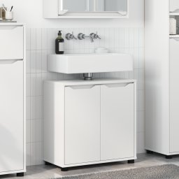 vidaXL Badkamer wastafelkast Wit 60 x 30 x 60 cm Bewerkt hout
