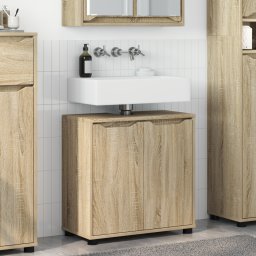 vidaXL Badkamer wastafelkast Sonoma Eiken 60 x 30 x 60 cm Bewerkt hout