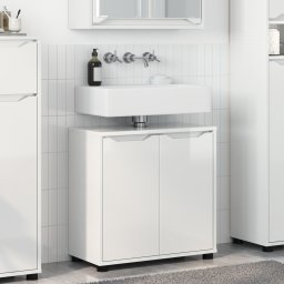 vidaXL Badkamer wastafelkast Hoogglans wit 60 x 30 x 60 cm