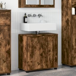 vidaXL Badkamer wastafelkast Gerookt eiken 60 x 30 x 60 cm
