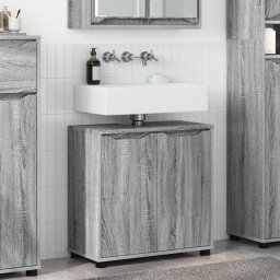 vidaXL Badkamer wastafelkast Grijs Sonoma 60 x 30 x 60 cm Bewerkt hout