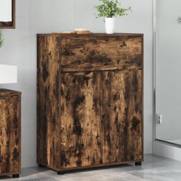 vidaXL Badkamer Kast Gerookt eiken 72,5 x 36,5 x 100 cm Bewerkt hout