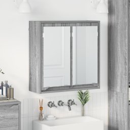 vidaXL Badkamer spiegelkast Grijs Sonoma 60 x 20 x 60 cm Bewerkt hout