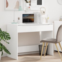 vidaXL Bureau met lade Wit 100 x 50 x 78 cm Geconstrueerd hout
