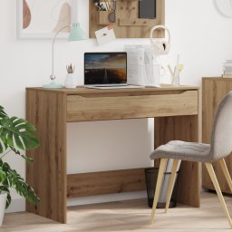 vidaXL Bureau met Lade Artisan Eik Geconstrueerd hout 100 x 50 x 78 cm