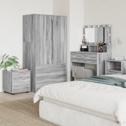 vidaXL Badkamer Kast 40,5 x 40 x 44 cm Bewerkt hout Grijs Sonoma