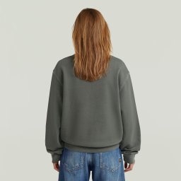 Washed Relaxed Sweater - Zwart - Dames