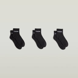 Short Logo Sokken 3 Paar - Zwart - Heren