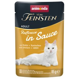 24 x 85 g kip & konijn animonda vom Feinsten Raffinesse natvoer voor katten