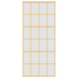 vidaXL Schuifdeur 90x205 cm mat ESG-glas en aluminium goudkleurig