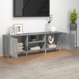 vidaXL Tv-meubel 150x30x50 cm bewerkt hout grijs sonoma eikenkleurig