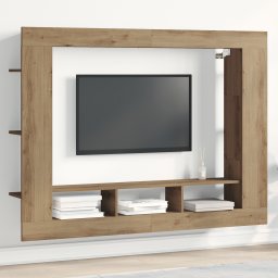 vidaXL TV-kast 152 x 22 x 113 cm artisanaal eikenkleurig Bewerkt hout