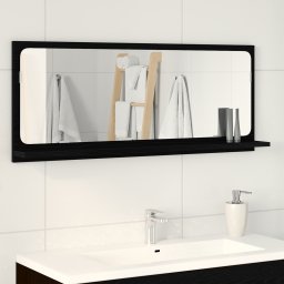 vidaXL Spiegelplank Zwart Eiken 90 x 10,5 x 37 cm Bewerkt hout